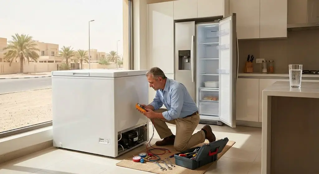 صيانة وإصلاح الفريزرات الأرضية والعمودية في الكويت