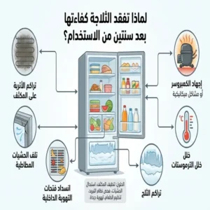 لماذا تفقد الثلاجة كفاءتها بعد سنتين من الاستخدام؟